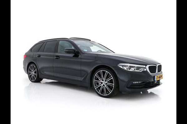 BMW 5 Serie Touring 530d Sportline High Executive Aut. *PANO | LEATHER | FULL-LED | MEMORY-PACK | TOP-VIEW | HEATED-COMFORTSEATS | NAVI-FULLMAP | PRIVACY-GLASS | AMBIENT-LIGHT | ECC | CARPLAY | PDC | TOWBAR | SHIFT-PADDLES | 20"ALU*