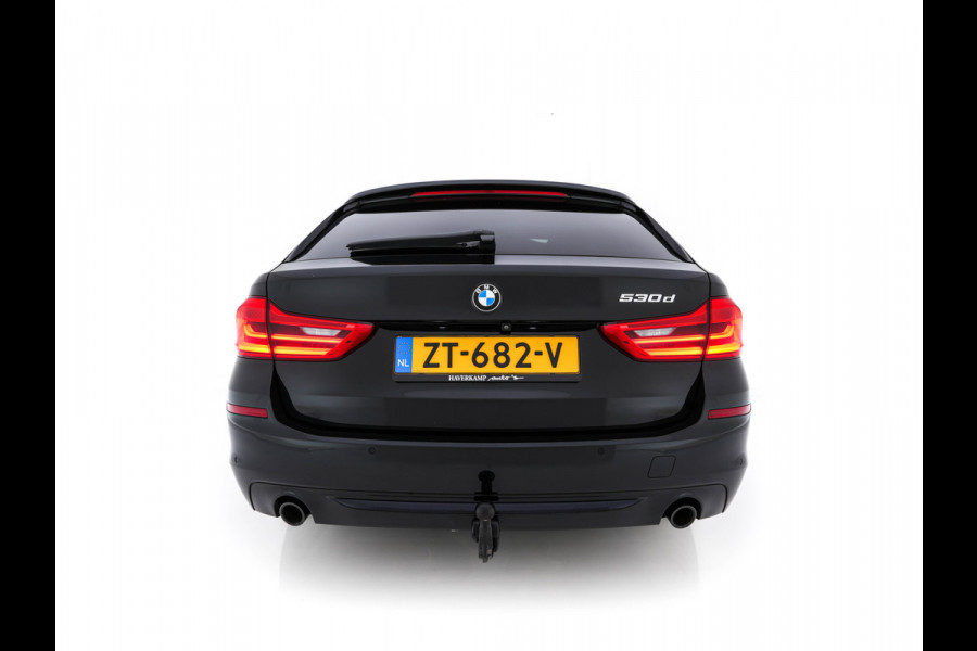 BMW 5 Serie Touring 530d Sportline High Executive Aut. *PANO | LEATHER | FULL-LED | MEMORY-PACK | TOP-VIEW | HEATED-COMFORTSEATS | NAVI-FULLMAP | PRIVACY-GLASS | AMBIENT-LIGHT | ECC | CARPLAY | PDC | TOWBAR | SHIFT-PADDLES | 20"ALU*