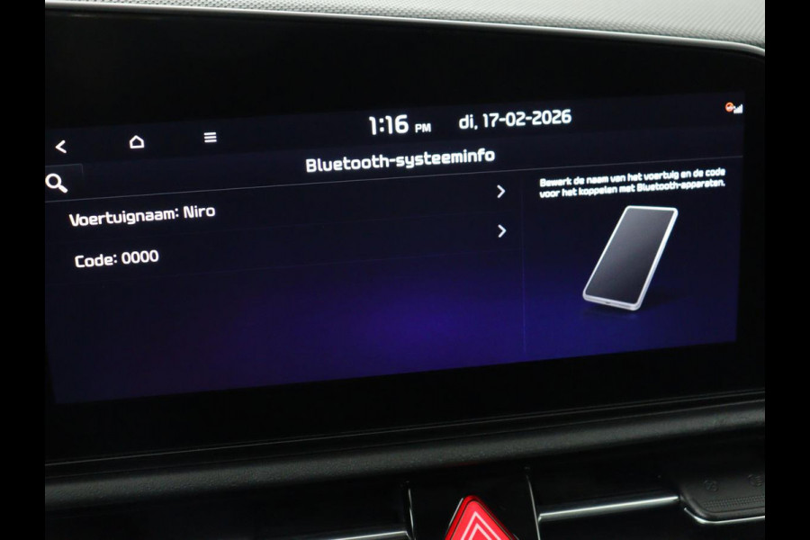 Kia Niro 1.6 GDi Hybrid DynamicPlusLine | Schuifdak | Head-Up | Stoelverwarming | Leder | Camera | Carplay | Keyless | Side Assist | Navigatie | File Assistent | Full LED