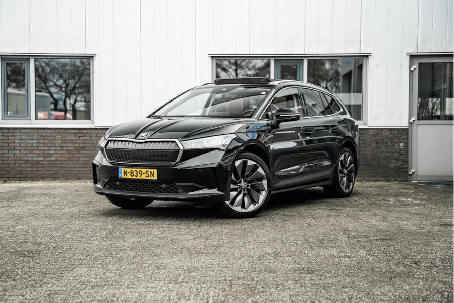 Škoda ENYAQ iV | SOH 91% | 80 | Pano | Trekhaak | Full leder | Stoel + stuurverw