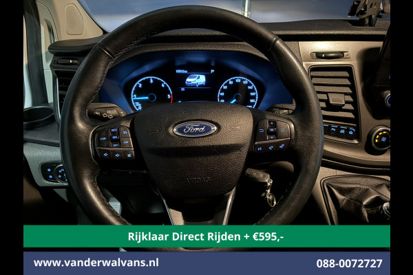 Ford Transit Custom 2.0 TDCI 130pk L2H1 Inrichting Euro6 *Rijklaar Direct Rijden* Airco | Camera | LED | Cruisecontrol | Verwarmde voorruit Parkeersensoren, 2800kg trekvermogen, Bijrijdersbank