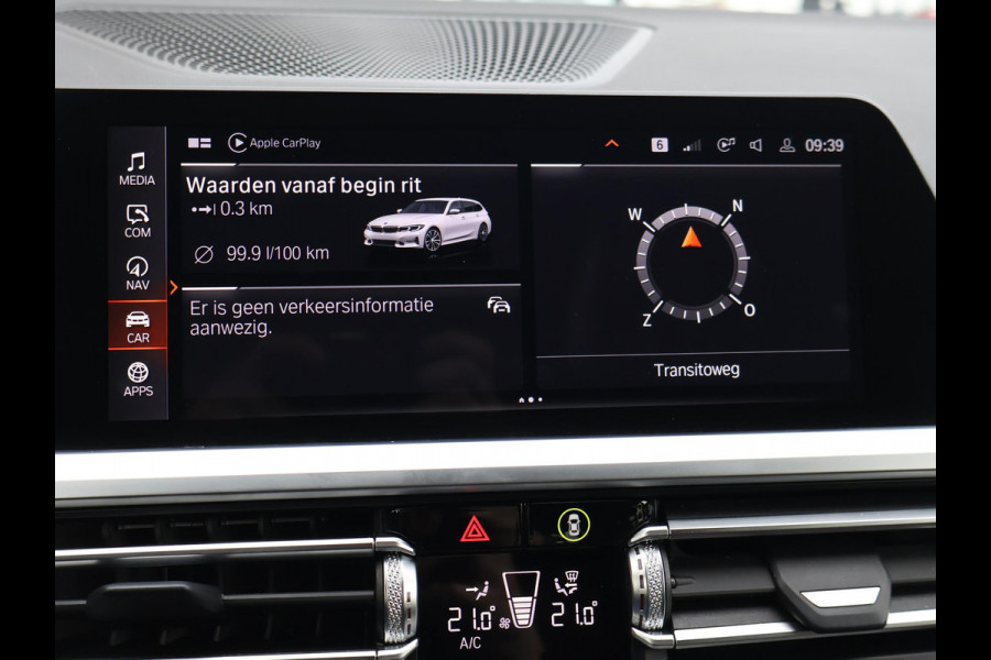 BMW 3 Serie Touring 320d HIGH EXECUTIVE SPORTLINE 190 PK AUT. *ALPINWEISS* + ELEK. TREKHAAK | LASER LED | 18 INCH | STOEL/STUURWIELVERW.
