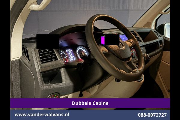 Volkswagen Transporter 2.0 TDI 150pk L2H1 Dubbele Cabine Euro6 Airco | 5-Zits | Navigatie | 2500kg Trekhaak | Apple Carplay Android Auto, Sidebars, Parkeersensoren, Achterklep