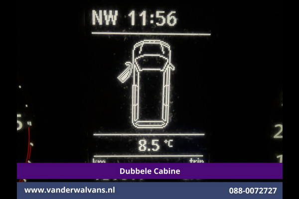 Volkswagen Transporter 2.0 TDI 150pk L2H1 Dubbele Cabine Euro6 Airco | 5-Zits | Navigatie | 2500kg Trekhaak | Apple Carplay Android Auto, Sidebars, Parkeersensoren, Achterklep