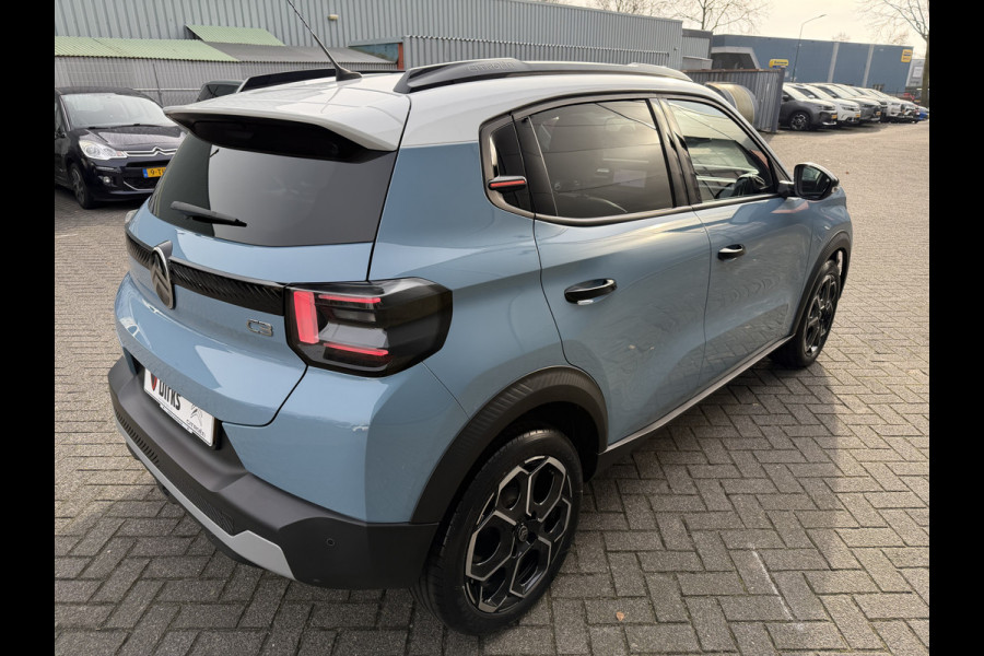 Citroën C3 100pk Max (Camera - Navigatie - Automatische Airco - Apple Carplay - 17"- Draadloos laden - LED)