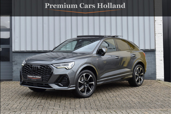 Audi Q3 Sportback 45 TFSI e S-Line 245 Pk Pano Rood Stiksel Leder Trekhaak Navi Camera 19 Inch