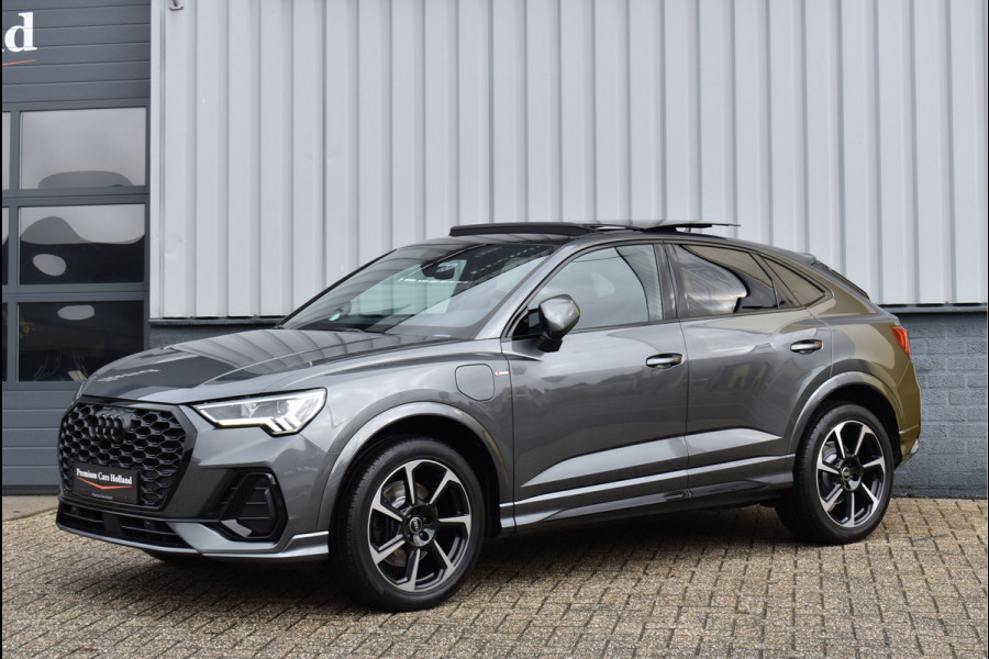 Audi Q3 Sportback 45 TFSI e S-Line 245 Pk Pano Rood Stiksel Leder Trekhaak Navi Camera 19 Inch