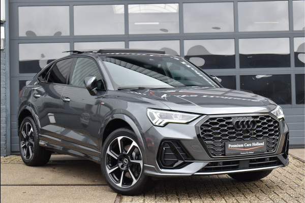 Audi Q3 Sportback 45 TFSI e S-Line 245 Pk Pano Rood Stiksel Leder Trekhaak Navi Camera 19 Inch