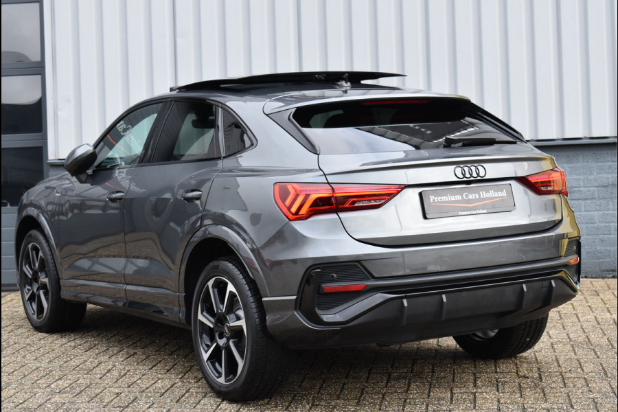 Audi Q3 Sportback 45 TFSI e S-Line 245 Pk Pano Rood Stiksel Leder Trekhaak Navi Camera 19 Inch