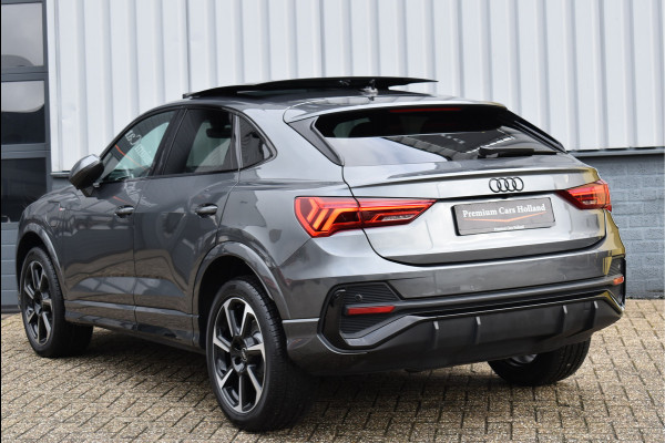 Audi Q3 Sportback 45 TFSI e S-Line 245 Pk Pano Rood Stiksel Leder Trekhaak Navi Camera 19 Inch