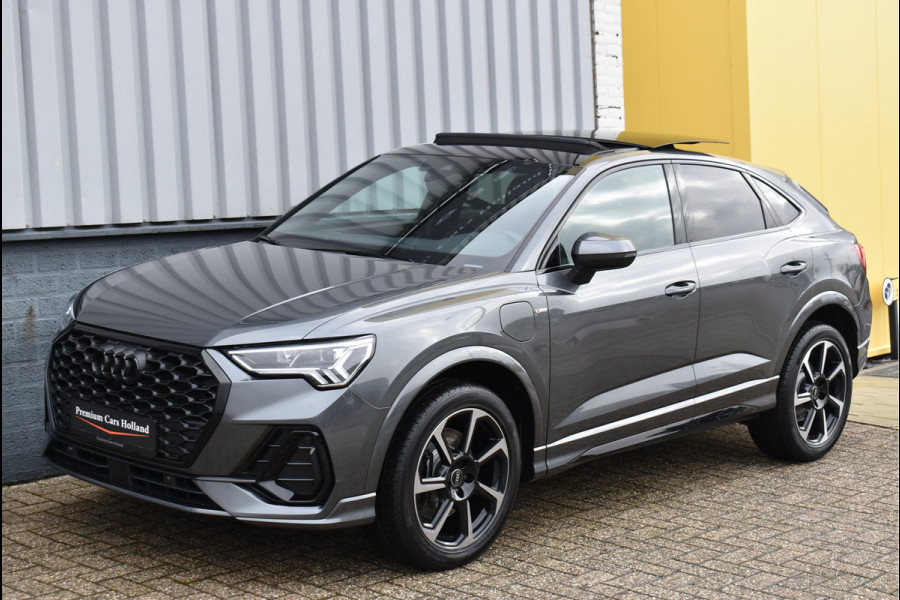 Audi Q3 Sportback 45 TFSI e S-Line 245 Pk Pano Rood Stiksel Leder Trekhaak Navi Camera 19 Inch