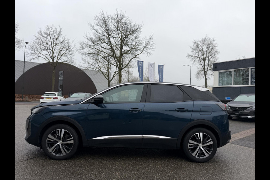 Peugeot 3008 1.6 HYbrid 300 Allure Pack Business PHEV| 300PK!| ADAPTIVE CRUISE CONTROL| STANDKACHEL| STOELVERWARMING| CAMERA VOOR + ACHTER| DODE HOEK SENSOR| ELEKTRISCHE ACHTERKLEP| RIJKLAAR. INCL 12 MND BOVAG GARANTIE