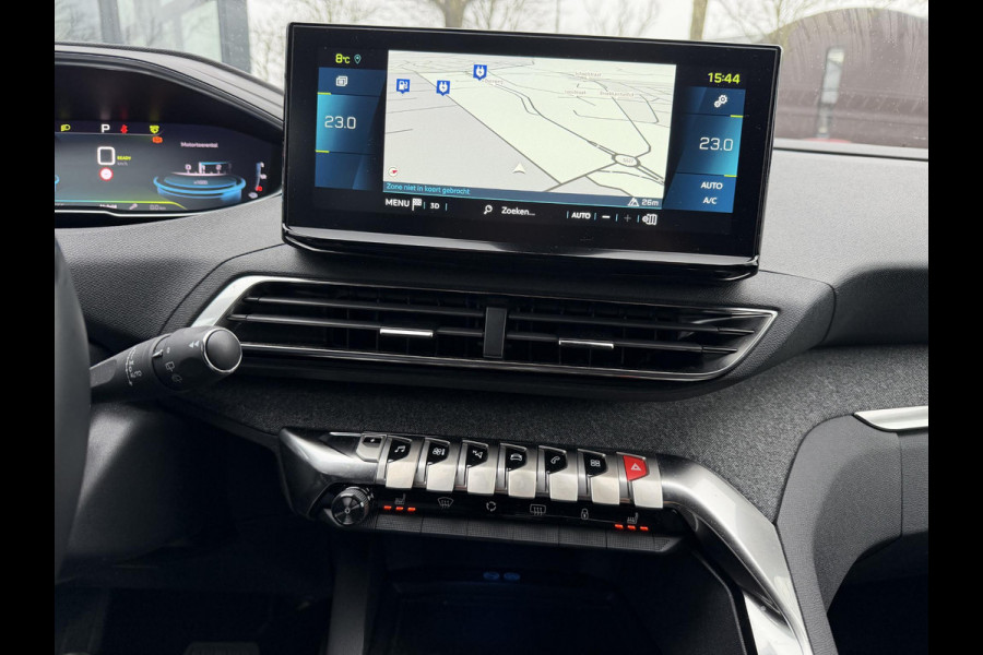 Peugeot 3008 1.6 HYbrid 300 Allure Pack Business PHEV| 300PK!| ADAPTIVE CRUISE CONTROL| STANDKACHEL| STOELVERWARMING| CAMERA VOOR + ACHTER| DODE HOEK SENSOR| ELEKTRISCHE ACHTERKLEP| RIJKLAAR. INCL 12 MND BOVAG GARANTIE