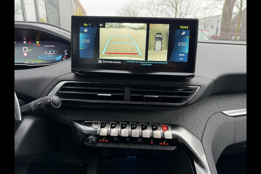 Peugeot 3008 1.6 HYbrid 300 Allure Pack Business PHEV| 300PK!| ADAPTIVE CRUISE CONTROL| STANDKACHEL| STOELVERWARMING| CAMERA VOOR + ACHTER| DODE HOEK SENSOR| ELEKTRISCHE ACHTERKLEP| RIJKLAAR. INCL 12 MND BOVAG GARANTIE