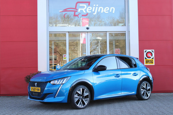 Peugeot e-208 EV GT PACK 136PK 50 kWh 3-FASE | PANORAMA DAK | ACHTERUITRIJ CAMERA | APPLE CARPLAY/ANDROID AUTO | PARKEERSENSOREN VOOR EN ACHTER | NAVIGATIE | FULL LED KOPLAMPEN | ALCANTARA BEKLEDING | KEYLESS ENTRY/START | 17" LICHTMETALEN VELGEN | DODEHOE DETECTIE | DAB+ RADIO | ADAPTIVE CRUISE CONTROL | STOEL VERWARMING |