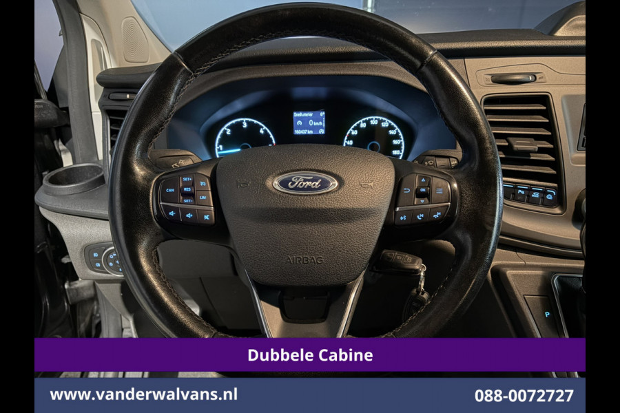 Ford Transit Custom 2.0 TDCI 170pk Automaat L2H1 Dubbele Cabine Euro6 Airco | 5-Zits | LED | Cruisecontrol Stoelverwarming, Verwarmde voorruit, LM velgen, Trekhaak, Parkeersensoren