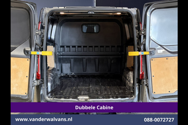 Ford Transit Custom 2.0 TDCI 170pk Automaat L2H1 Dubbele Cabine Euro6 Airco | 5-Zits | LED | Cruisecontrol Stoelverwarming, Verwarmde voorruit, LM velgen, Trekhaak, Parkeersensoren