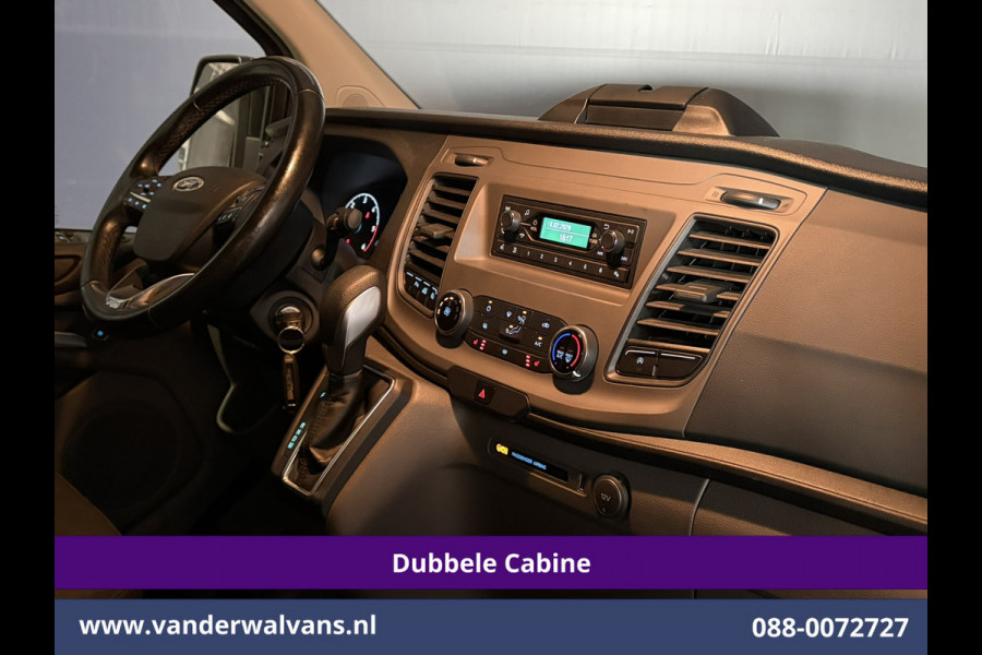 Ford Transit Custom 2.0 TDCI 170pk Automaat L2H1 Dubbele Cabine Euro6 Airco | 5-Zits | LED | Cruisecontrol Stoelverwarming, Verwarmde voorruit, LM velgen, Trekhaak, Parkeersensoren