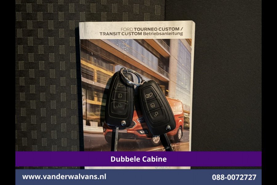 Ford Transit Custom 2.0 TDCI 170pk Automaat L2H1 Dubbele Cabine Euro6 Airco | 5-Zits | LED | Cruisecontrol Stoelverwarming, Verwarmde voorruit, LM velgen, Trekhaak, Parkeersensoren
