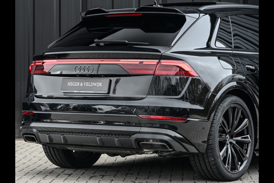 Audi Q8 55 TFSI e quattro Pro Line S | Memory seats | 360 Camera | Keyless | Soft close | Adaptive cruise | Panoramadak | B&O sound | Achterbank verwarmd | Ambiance interieur | El. trekhaak