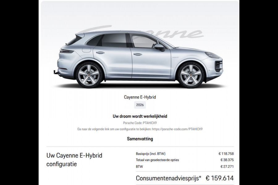 Porsche Cayenne 3.0 E-Hybrid SportDesign 4-Wielsturing InnoDrive