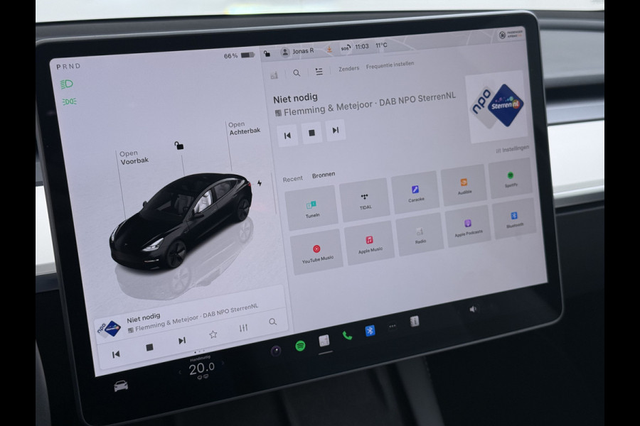 Tesla Model 3 RWD SR plus 325PK LFP Accu Ivory AutoPilot Leder Pano-dak FSD-vb. Adaptive-Cruise Camera's Elektr.-Stuur+Stoelen+Spiegels+Geheug Priv.Glasss Navi LED DAB Voorverwarmen Keyless One-Pedal-Drive Lmv 18" SOH 89% 1e Eigenaar Origineel Nederlandse Auto Fabrieks Garantie op Accu en Motor tot 23-08-2031 / 160.000km