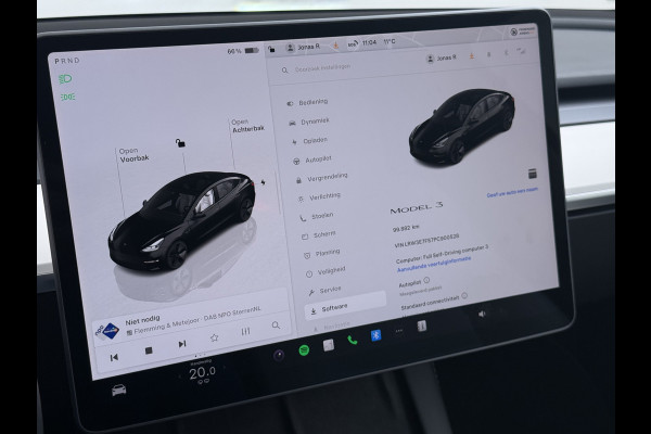 Tesla Model 3 RWD SR plus 325PK LFP Accu Ivory AutoPilot Leder Pano-dak FSD-vb. Adaptive-Cruise Camera's Elektr.-Stuur+Stoelen+Spiegels+Geheug Priv.Glasss Navi LED DAB Voorverwarmen Keyless One-Pedal-Drive Lmv 18" SOH 89% 1e Eigenaar Origineel Nederlandse Auto Fabrieks Garantie op Accu en Motor tot 23-08-2031 / 160.000km