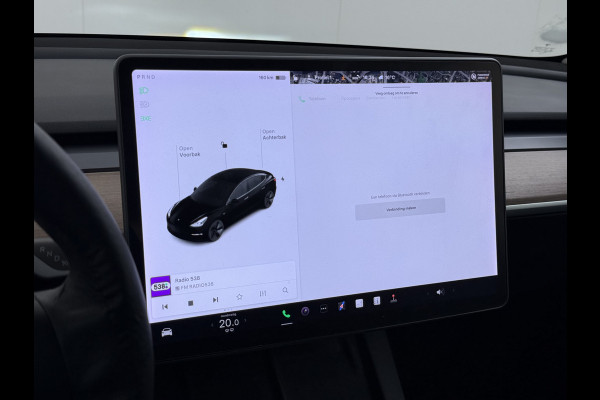 Tesla Model 3 RWD SR+ NW Model 60kWh LFP 283PK Warmtepomp Elektr.A-klep Sentry Mode Stoel+Bankverwarmd FSD 18" Premium Luidspr. AutoPilot Leer Navi LED Comfortstoelen ACC DAB Keyless en Voorverwarmen interieur via App One-Pedal-Drive Origineel Nederlandse auto Garantie Accu/Motor tot 14-06-2029 max 160.000km