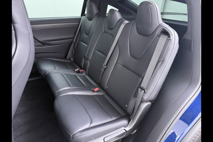 Tesla Model X 100D 20" Trekhaak Leder Luchtvering Adaptive Cruise AutoPilot Panoramadak Vleugeldeuren Camera's Elektr.Stoelen/Stuur+Verwarmd+G Adaptieve koplampen Lmv 20" Led Elektr.-Achterklep Bordherkenning Verwarmde Sproeiers-bladen Carbon Sentry Mode Valet mode 2250 kg Trekvermogen! € 124.700 nieuw !
