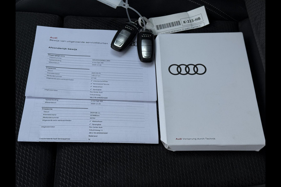Audi e-tron Sportback 55 quattro S edition 95 kWh | SoH 87% | Trekhaak | Panorama | Camera |