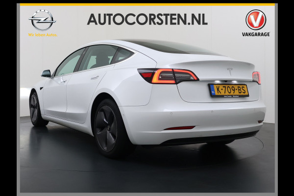 Tesla Model 3 RWD SR plus LFP Accu AutoPilot Leder Panoramadak Adaptive-Cruise Camera's Elektr.-Stuur+Stoelen+Spiegels+Geheugen+Easy-Entry+Ver Navi LED DAB Voorverwarmen Keyless One-Pedal-Drive Lmv 18" SOH 90% 1e Eigenaar Origineel Nederlandse Auto