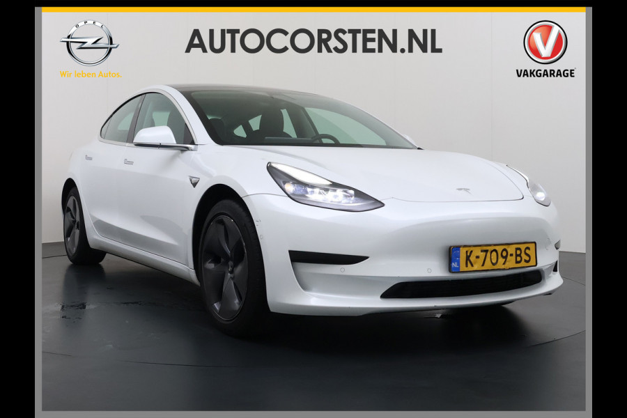 Tesla Model 3 RWD SR plus LFP Accu AutoPilot Leder Panoramadak Adaptive-Cruise Camera's Elektr.-Stuur+Stoelen+Spiegels+Geheugen+Easy-Entry+Ver Navi LED DAB Voorverwarmen Keyless One-Pedal-Drive Lmv 18" SOH 90% 1e Eigenaar Origineel Nederlandse Auto