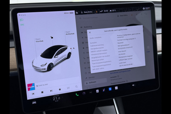Tesla Model 3 RWD SR plus LFP Accu AutoPilot Leder Panoramadak Adaptive-Cruise Camera's Elektr.-Stuur+Stoelen+Spiegels+Geheugen+Easy-Entry+Ver Navi LED DAB Voorverwarmen Keyless One-Pedal-Drive Lmv 18" SOH 90% 1e Eigenaar Origineel Nederlandse Auto