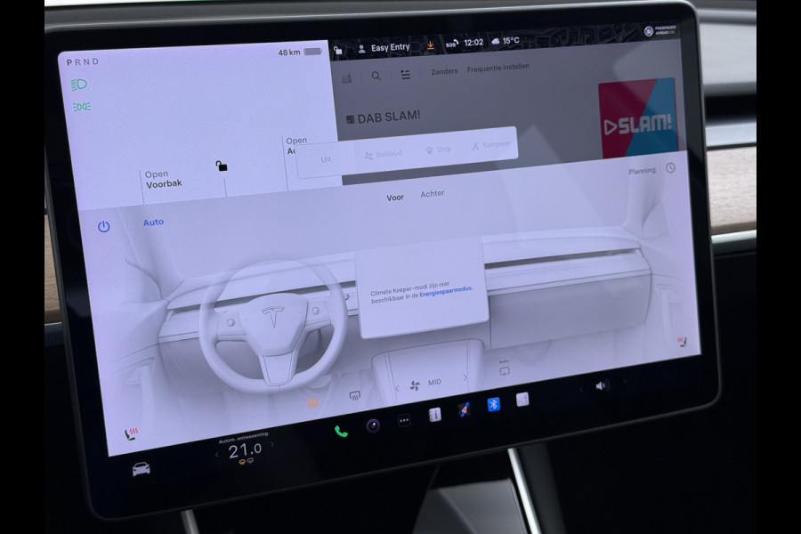 Tesla Model 3 RWD SR plus LFP Accu AutoPilot Leder Panoramadak Adaptive-Cruise Camera's Elektr.-Stuur+Stoelen+Spiegels+Geheugen+Easy-Entry+Ver Navi LED DAB Voorverwarmen Keyless One-Pedal-Drive Lmv 18" SOH 90% 1e Eigenaar Origineel Nederlandse Auto