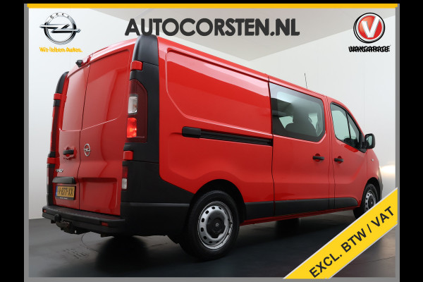 Opel Vivaro D126PK Dubbele Cabine 5-Persoons L2H1 Trekhaak Camera Navi Airco Cruise Control Pdc Sport EcoFlex 1.6CDTI Euro 6 Betonplex Vloer Wandbetimmering Schuifdeur Regen-Lichtsensor 1e Eigenaar Origineel Nederlandse Auto Dealeronderhouden 2.000kg trekvermogen