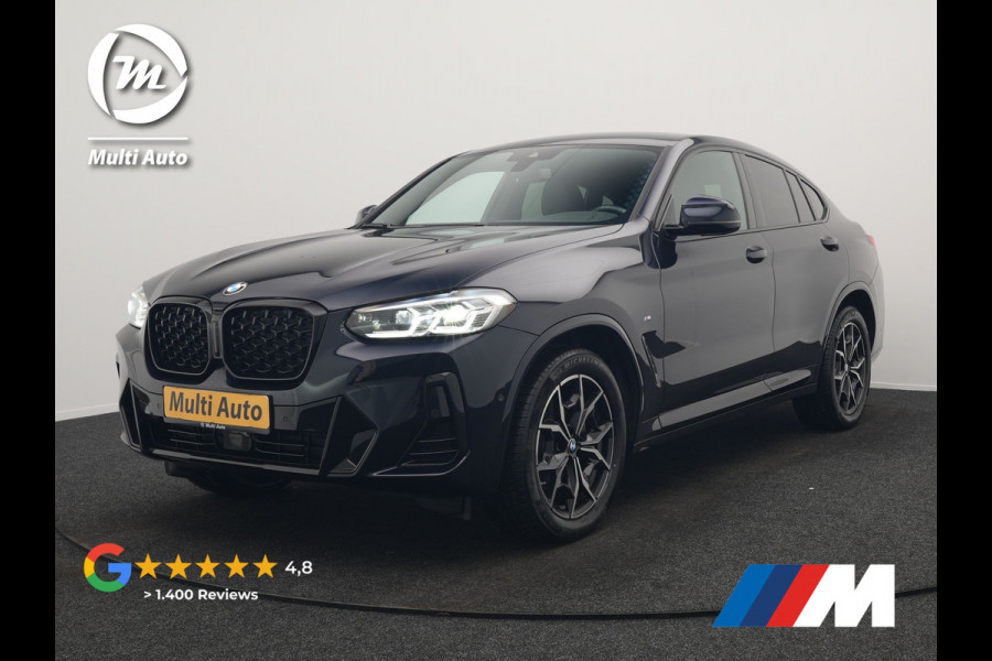 BMW X4 xDrive20i M Sport 184pk Dealer O.H. Carbon Schwarz Metallic | Adaptive Cruise | Camera | Sfeerverlichting | Lederen Sportstoelen Verwarmd | Apple Carplay | Virtual Cockpit | Navigatie | DAB | 19"L.M |