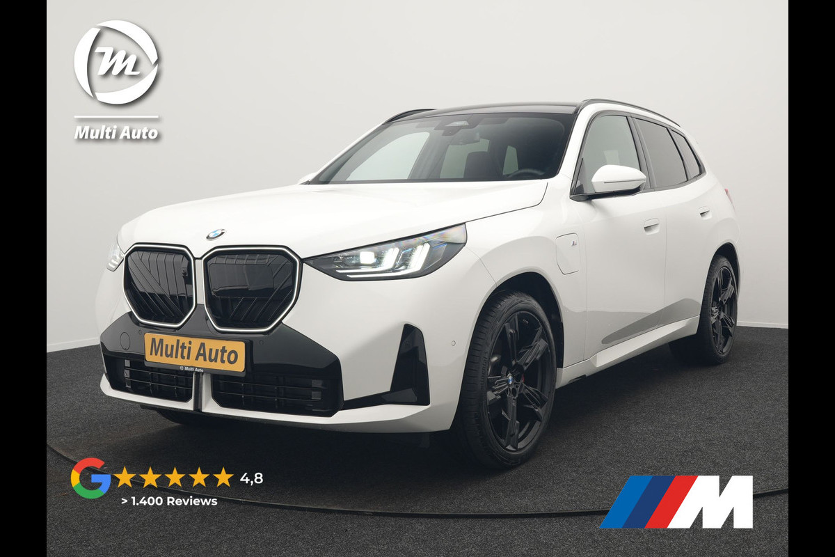 BMW X3 30e xDrive M Sport PRO Plug In Hybrid 299pk PHEV | Panodak | Trekhaak af Fabriek | Adaptive Cruise | 21"L.M | 360 Camera | Head Up | Harman Kardon | Lederen Sportstoelen Memory & Verwarmd |  Widescreen | Navigatie | DAB |