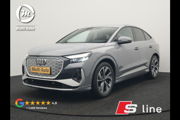 Audi Q4 Sportback e-tron 35 S edition 55 kWh 2 x S-Line INCL BTW | Adaptive Cruise | Camera | Sportstoelen Verwarmd | 20"L.M | Apple Carplay | Parkassist | Virtual | El. Achterklep |