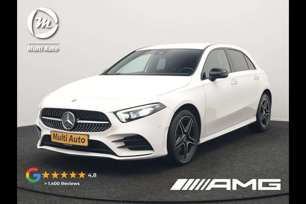 Mercedes-Benz A-Klasse 250 e AMG Line Plug In Hybrid 218pk Dealer O.H. PHEV | Widescreen Navi | Camera | Alcantara Sportstoelen Verwarmd | Keyless | Sfeerverlichting | Cruise Control | Virtual | DAB | 18"L.M |