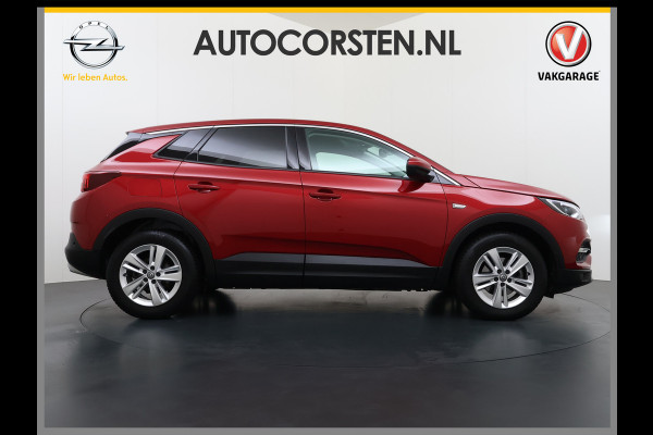 Opel Grandland X AUT-8 T131pk Innovation Trekhaak LED Navi 17"lm Keyless 1/2Leer AGR-Comfort-Stoel+Verwarmd Apple/Android Pdc Dab Ecc Tel. Isofix Mistlampen Priv.Glass Blindspot Lane-dep. Bordherk. Usb Bluetooth CruiseControl Licht-/Zichtpakket Elek.Inkl.spiegels Elek.Ramen Led 17''LM 1.2 Turbo Business Elegance NL-auto EURO 6 Origin.NLse auto Volledig Dealer onderhouden 1300kg trekvermogen € 39.000,- nieuw