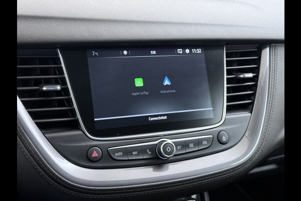 Opel Grandland X AUT-8 T131pk Innovation Trekhaak LED Navi 17"lm Keyless 1/2Leer AGR-Comfort-Stoel+Verwarmd Apple/Android Pdc Dab Ecc Tel. Isofix Mistlampen Priv.Glass Blindspot Lane-dep. Bordherk. Usb Bluetooth CruiseControl Licht-/Zichtpakket Elek.Inkl.spiegels Elek.Ramen Led 17''LM 1.2 Turbo Business Elegance NL-auto EURO 6 Origin.NLse auto Volledig Dealer onderhouden 1300kg trekvermogen € 39.000,- nieuw