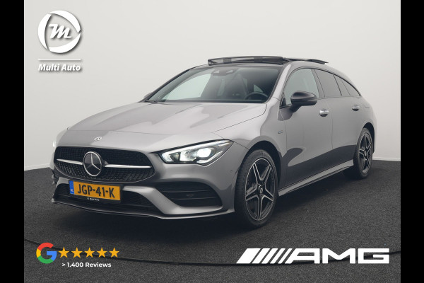 Mercedes-Benz CLA-Klasse Shooting Brake 250 e AMG Plug In Hybrid 218pk Dealer O.H PHEV | Trekhaak Af Fabriek | Panodak | Burmester Sound | Adaptive Cruise | Alcantara Sportstoelen Verwarmd | Sfeerverlichting | WideScreen | Navigatie |
