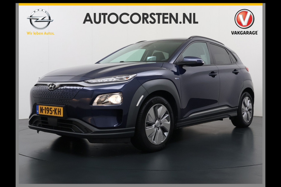 Hyundai Kona EV 64kWh 3 fase SOH-100% Warmtepomp Adaptive-Cruise Head-Up Display 1/2 Leer Krell®-Hifi Apple Carplay Android Adap.Cruise Camer Keyless Privacy Glas DAB Led Blind Spot Lane Assist Origineel Nederlandse Auto € 45.000 nieuw!!