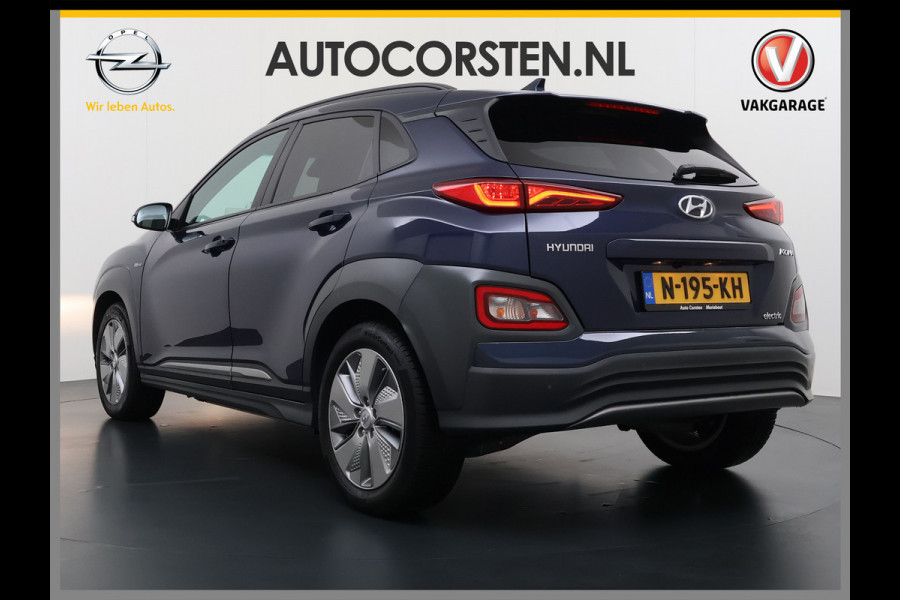 Hyundai Kona EV 64kWh 3 fase SOH-100% Warmtepomp Adaptive-Cruise Head-Up Display 1/2 Leer Krell®-Hifi Apple Carplay Android Adap.Cruise Camer Keyless Privacy Glas DAB Led Blind Spot Lane Assist Origineel Nederlandse Auto € 45.000 nieuw!!
