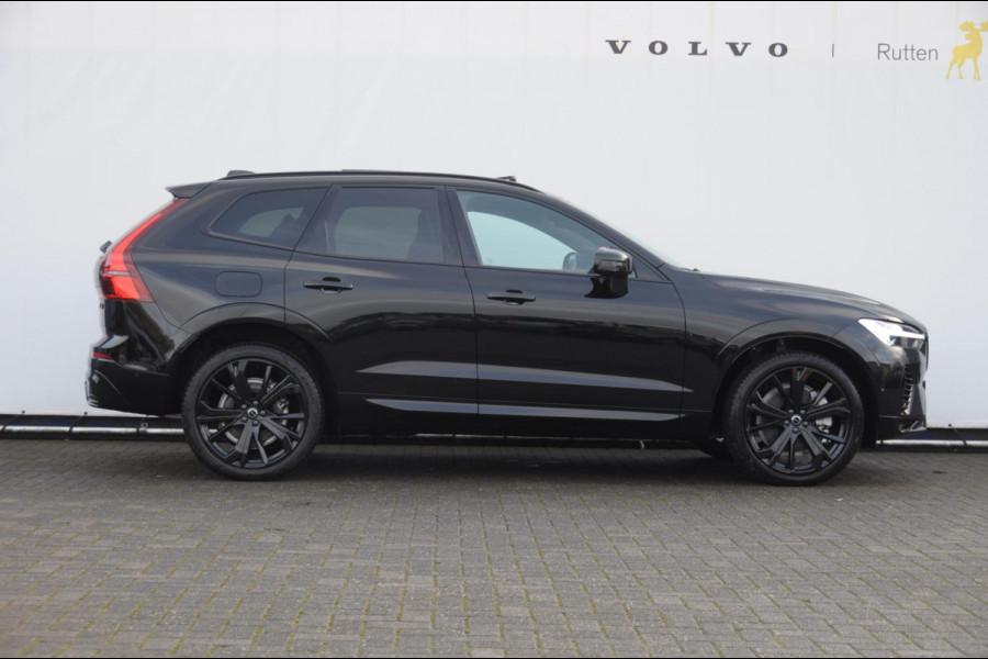 Volvo XC60 T6 350PK Automaat AWD Ultra Black Edition stoelmassage - en ventilatie / Adaptieve cruise control / Harman Kardon / BLIS / Panoramadak / Apple carplay / Parkeersensoren met 360 camera / Elektrisch bedienbare achterklep / Elektrisch verstelbare voorstoelen met geheugen / Stoel en stuurwielverwarming / 21” velgen / Getinte ramen vanaf de B-stijl