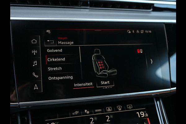 Audi A8 60 TFSI e quattro 463PK S-Line B&O Advanced | Head-Up Display | Achteras besturing | Panorama dak | Trekhaak | Soft-Close | Alcantara hemel bekleding | Carbon inleg | 360 Camera | Standkachel | Adaptive Cruise Control