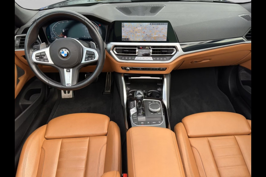 BMW 4 Serie Cabrio 420iA M-SPORT ** COGNAC LEDER, NAVI+, HuD, H&K SOUND,  NEKVERW, 18-inch LMV ** 1e EIG - Slechts 11.900KM (!) ** ** INFORMEER OOK NAAR ONZE AANTREKKELIJKE FINANCIAL-LEASE TARIEVEN **
