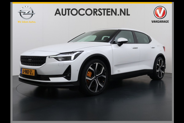 Polestar 2 78kWh 408PK PERFORMANCE 0-100 4,7sec. Long Range Pano-dak Elektr.Stoel+Stuur-verwarmd GSM-Key (semi-)-AutoPilot AWD GSM-Sleutel  SOH 93% Google-Android® Navi 360°Camera Elek.Achterklep PDC-a+v Performance-Ophanging Premium-Audio Active-Grille Keyless LEDParkeerassist auto 1.500KG Trekgewicht! 3fase 11kw thuis laden 4-season-Bnd € 66.000 nieuw