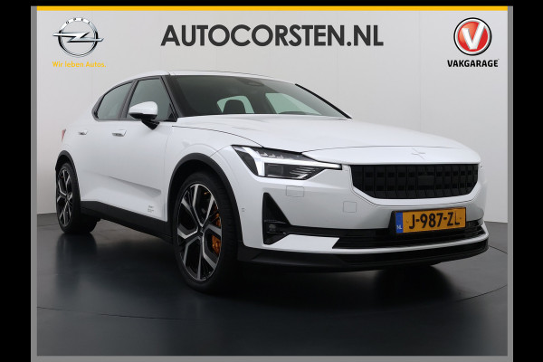 Polestar 2 78kWh 408PK PERFORMANCE 0-100 4,7sec. Long Range Pano-dak Elektr.Stoel+Stuur-verwarmd GSM-Key (semi-)-AutoPilot AWD GSM-Sleutel  SOH 93% Google-Android® Navi 360°Camera Elek.Achterklep PDC-a+v Performance-Ophanging Premium-Audio Active-Grille Keyless LEDParkeerassist auto 1.500KG Trekgewicht! 3fase 11kw thuis laden 4-season-Bnd € 66.000 nieuw