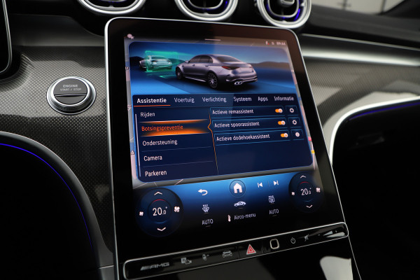 Mercedes-Benz C-Klasse AMG 63 S E Performance | 680PK | Achterasbesturing | Head-up | Burmester | Keyless-go | Sfeerverlichting | Digital-light | Acc |